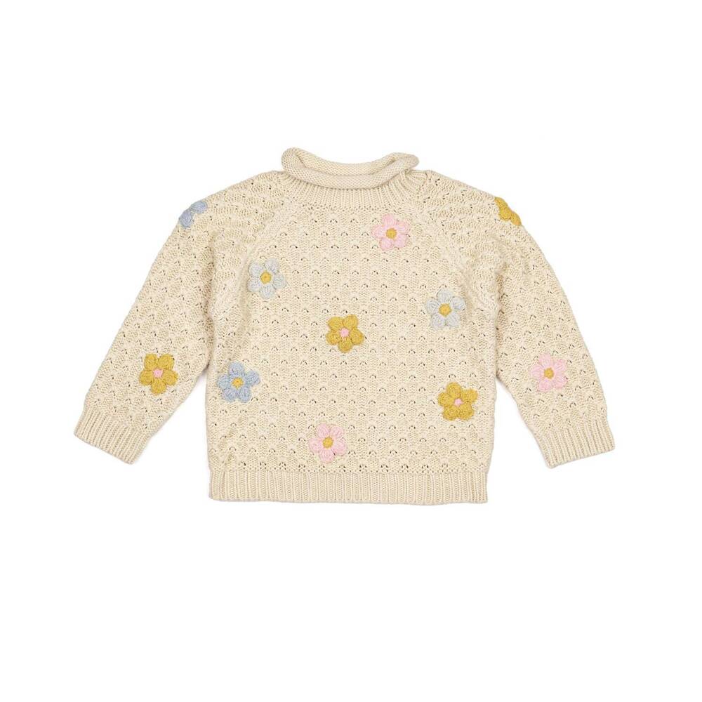 NEW WILD WAWA kids' jardine sweater in multi-color